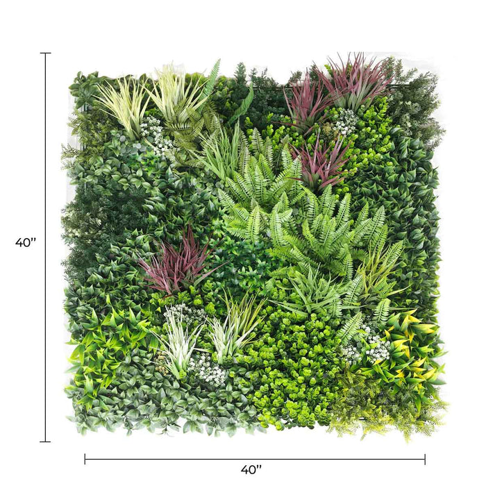 Luxury Urban Greenery Artificial Vertical Garden 40" x 40" 11SQ FT Commercial Grade UV Resistant