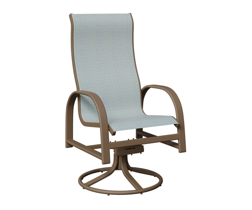 Berlin Gardens Murphy High Back Swivel Rocker Dining Chair