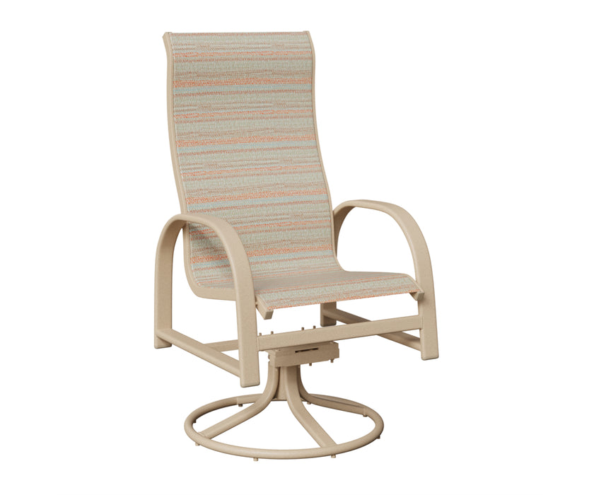Berlin Gardens Murphy High Back Swivel Rocker Dining Chair