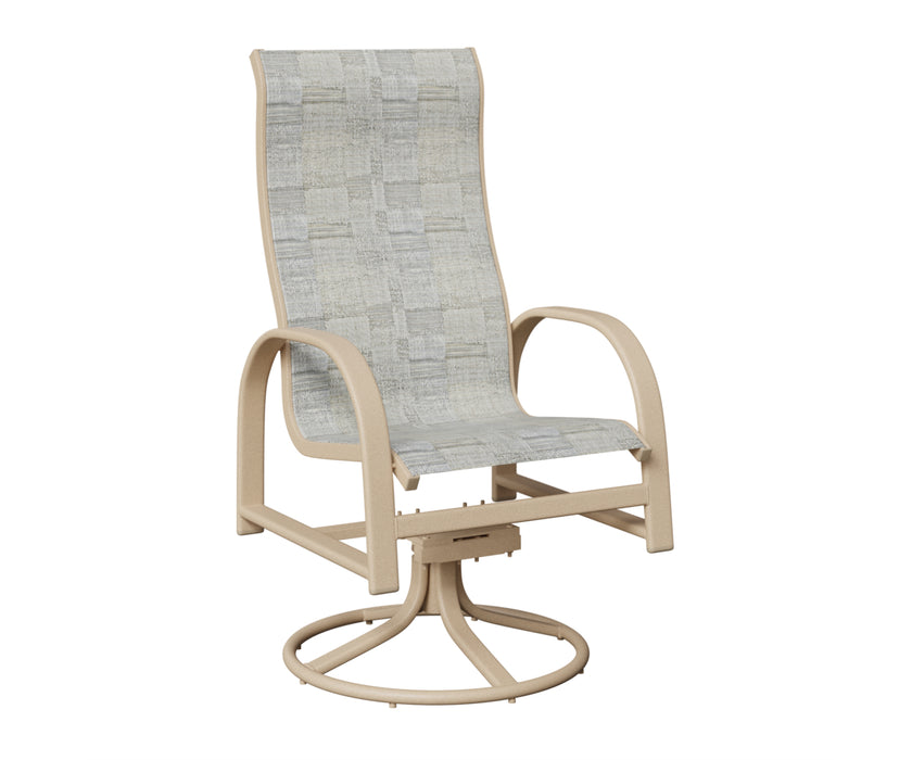 Berlin Gardens Murphy High Back Swivel Rocker Dining Chair