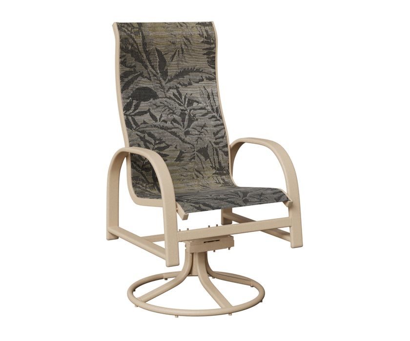 Berlin Gardens Murphy High Back Swivel Rocker Dining Chair
