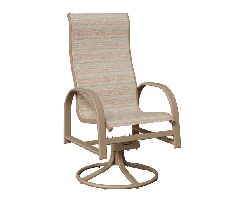 Berlin Gardens Murphy High Back Swivel Rocker Dining Chair