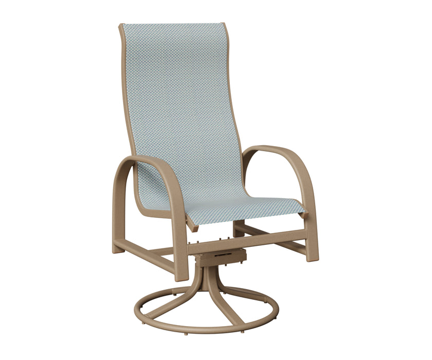 Berlin Gardens Murphy High Back Swivel Rocker Dining Chair