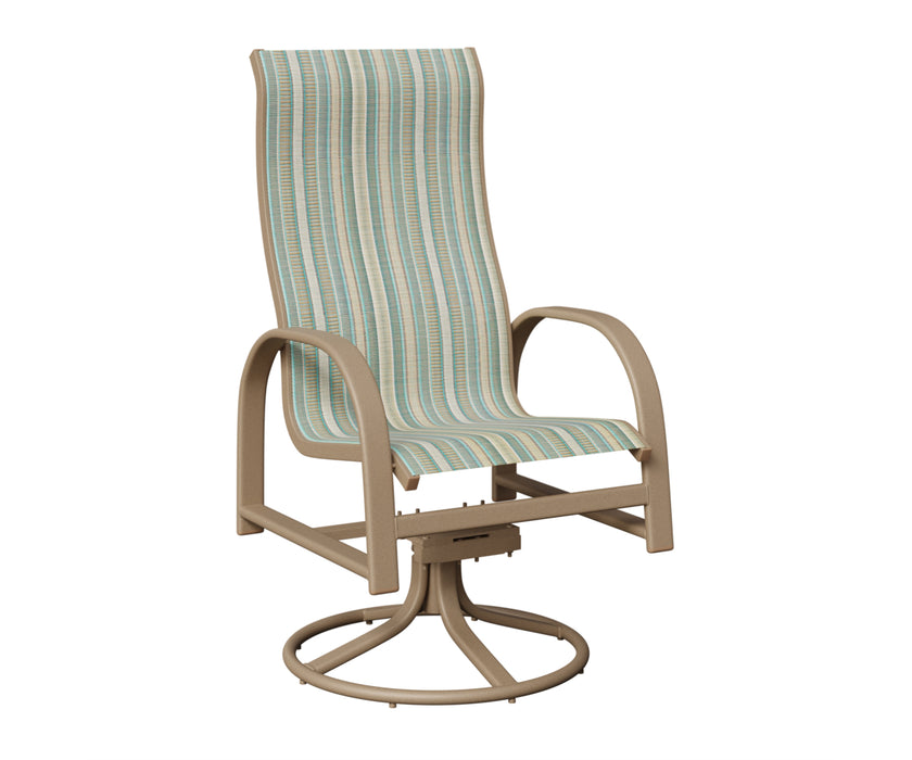 Berlin Gardens Murphy High Back Swivel Rocker Dining Chair