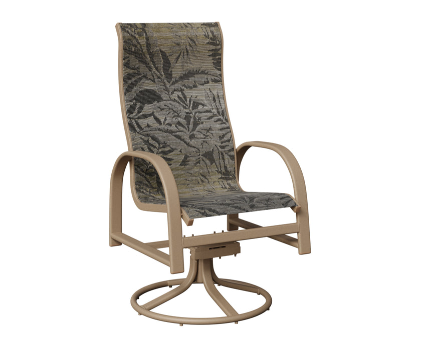 Berlin Gardens Murphy High Back Swivel Rocker Dining Chair