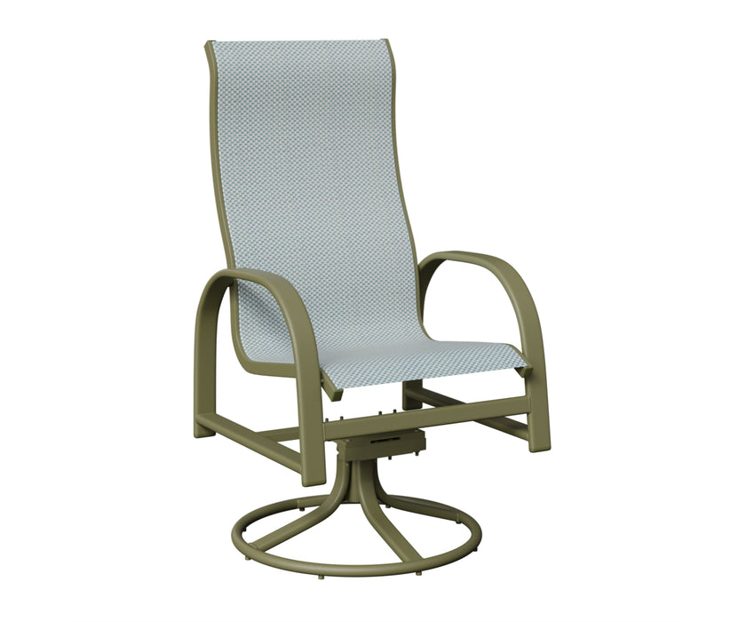 Berlin Gardens Murphy High Back Swivel Rocker Dining Chair
