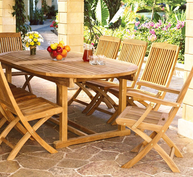 Three Birds Casual Chelsea Oval Extension Table 80"-115"