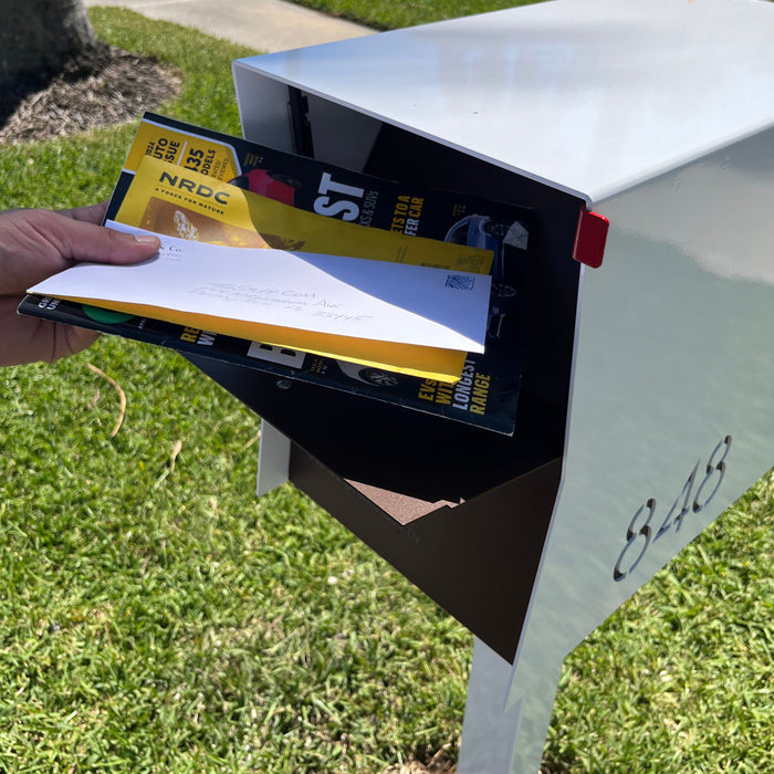 The UpTown Box Locking Package Dropbox  DESIGNER GRAY - Modern Mailbox