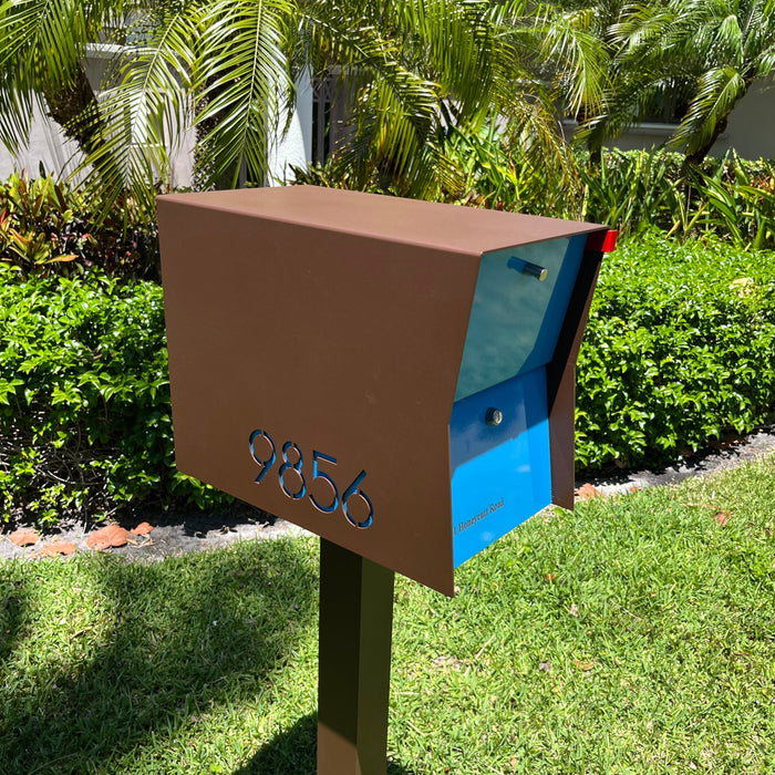 NEW! The Retrobox Locking Package Dropbox in COCONUT - Modern Mailbox