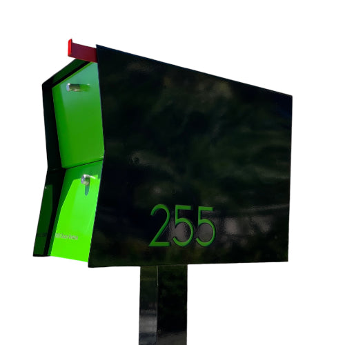 NEW! The Retrobox Locking Package Dropbox in TEXTURED MATT JET BLACK - Modern Mailbox