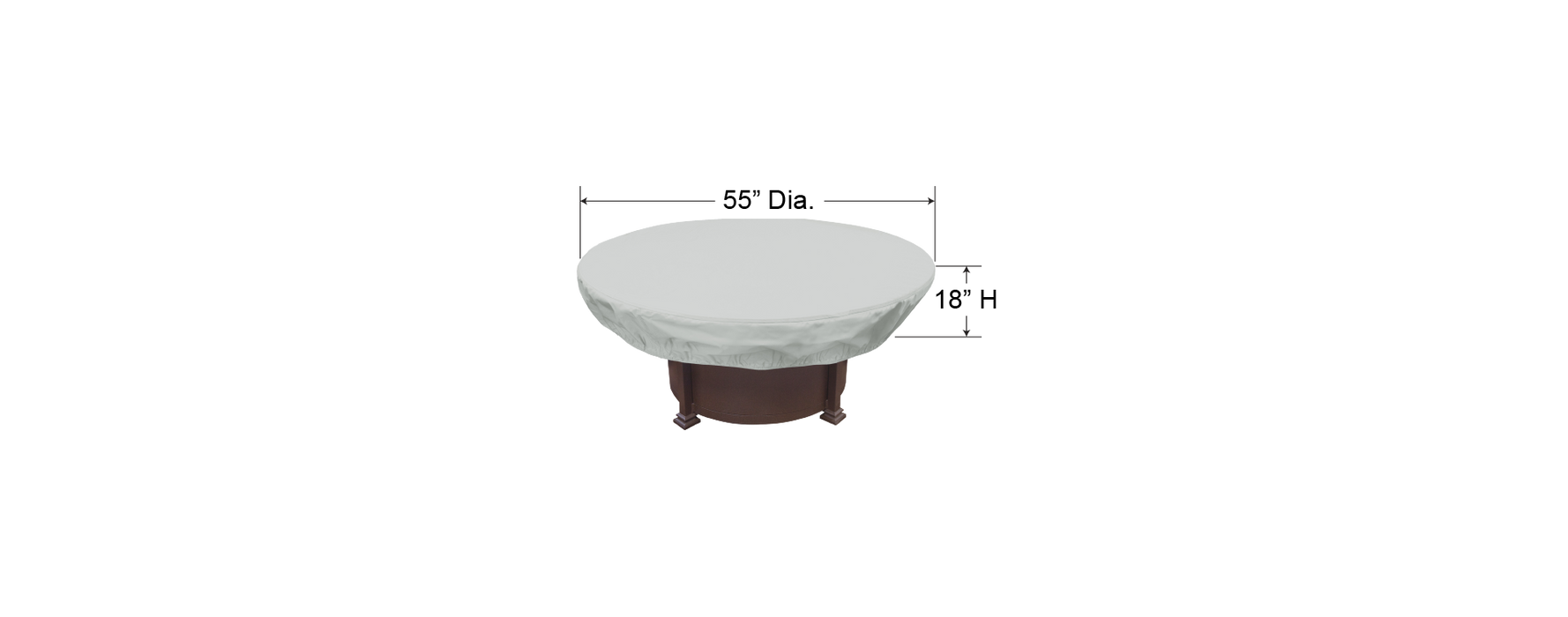 Treasure Garden  48" - 54" Round Fire Pit/Table/Ottoman Cover | New & Improved