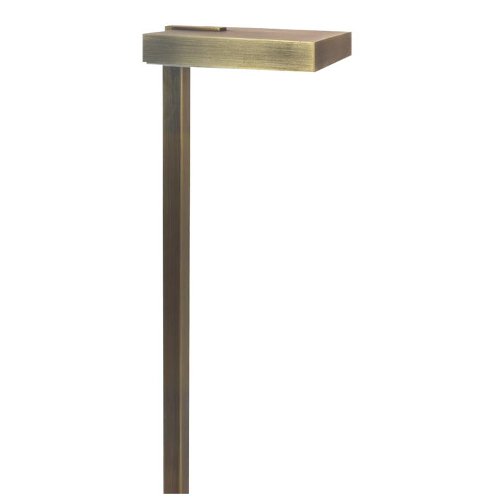 PLB20 Cast Brass Sqaure Top LED Low Voltage Pathway Outdoor Lighting Landscape Fixture