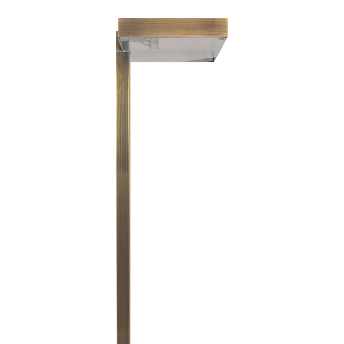 PLB20 Cast Brass Sqaure Top LED Low Voltage Pathway Outdoor Lighting Landscape Fixture