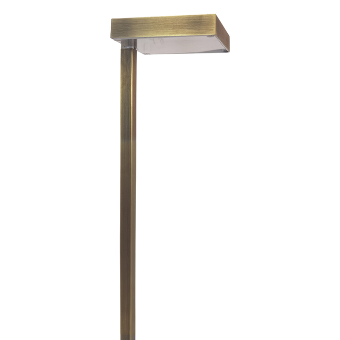 PLB20 Cast Brass Sqaure Top LED Low Voltage Pathway Outdoor Lighting Landscape Fixture