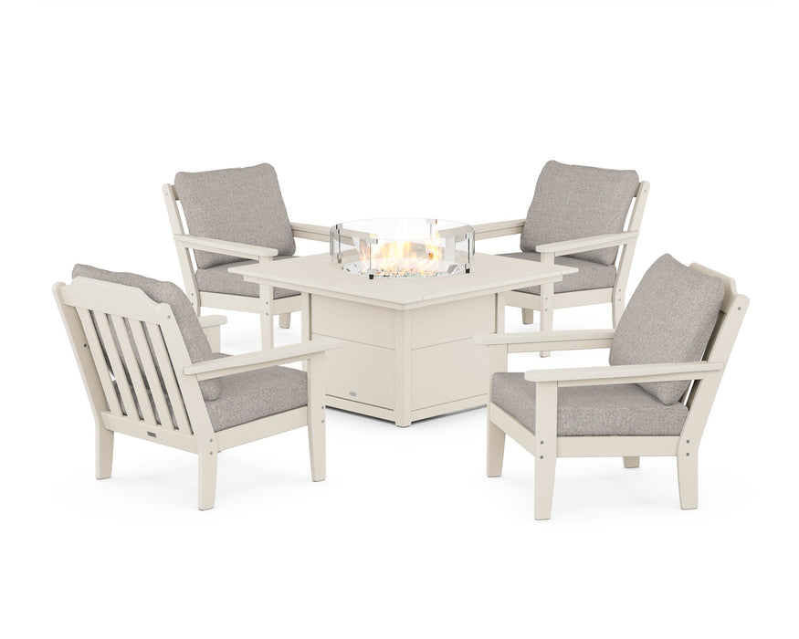 Country Living by POLYWOOD 5-Piece Deep Seating Set with Fire Pit Table