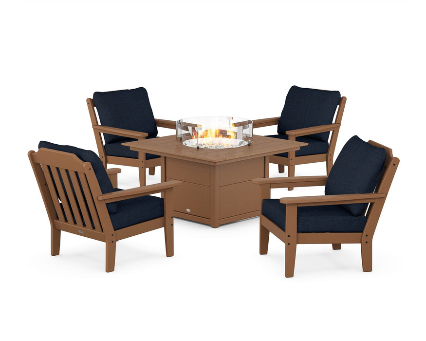 Country Living by POLYWOOD 5-Piece Deep Seating Set with Fire Pit Table