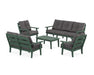 POLYWOOD® Lakeside 5-Piece Lounge Sofa Set in Green / Ash Charcoal