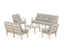 POLYWOOD® Lakeside 5-Piece Lounge Sofa Set in Sand / Weathered Tweed