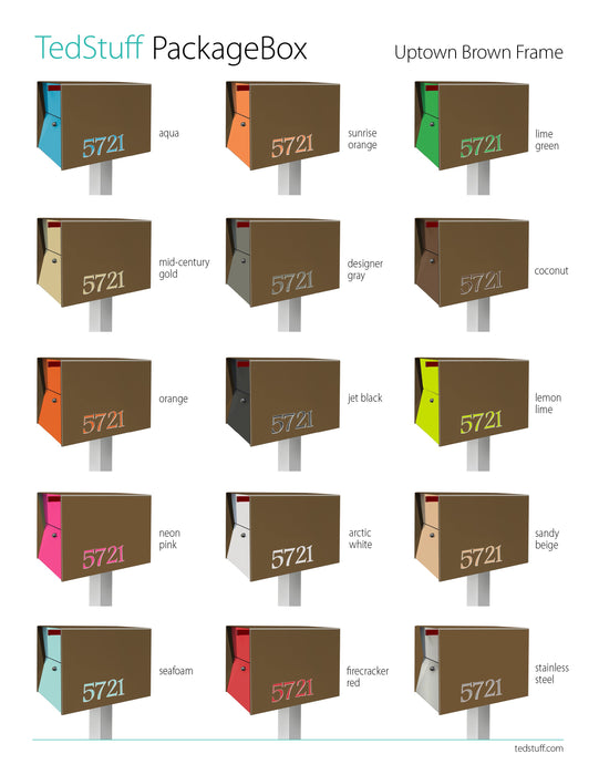 NEW! The UpTown Box Locking Package Dropbox  in COCONUT - Modern Mailbox