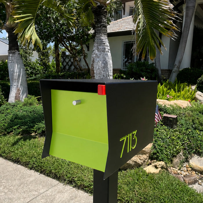 Retrobox-2.0  in TEXTURED MATT JET BLACK - Modern Mailbox