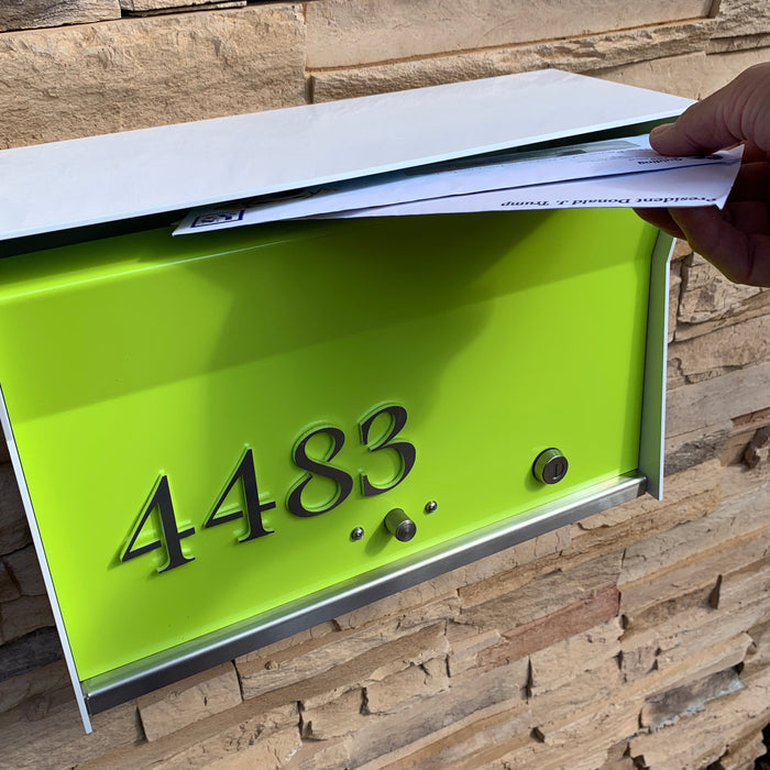 RetroBox Locking Wall Mounted Mailbox in COCONUT