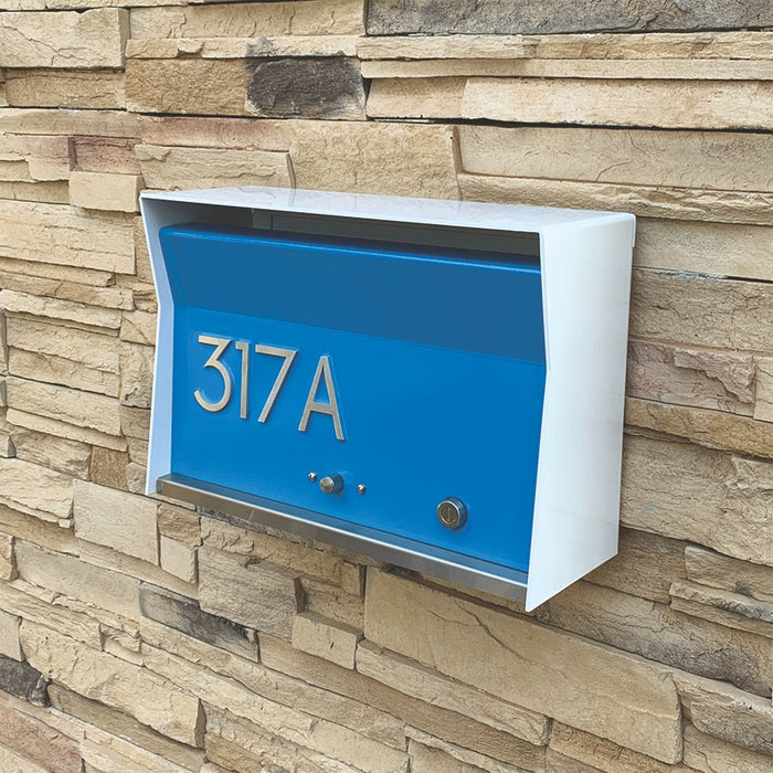 RetroBox Locking Wall Mount Mailbox in TEXTURED MATT BLACK