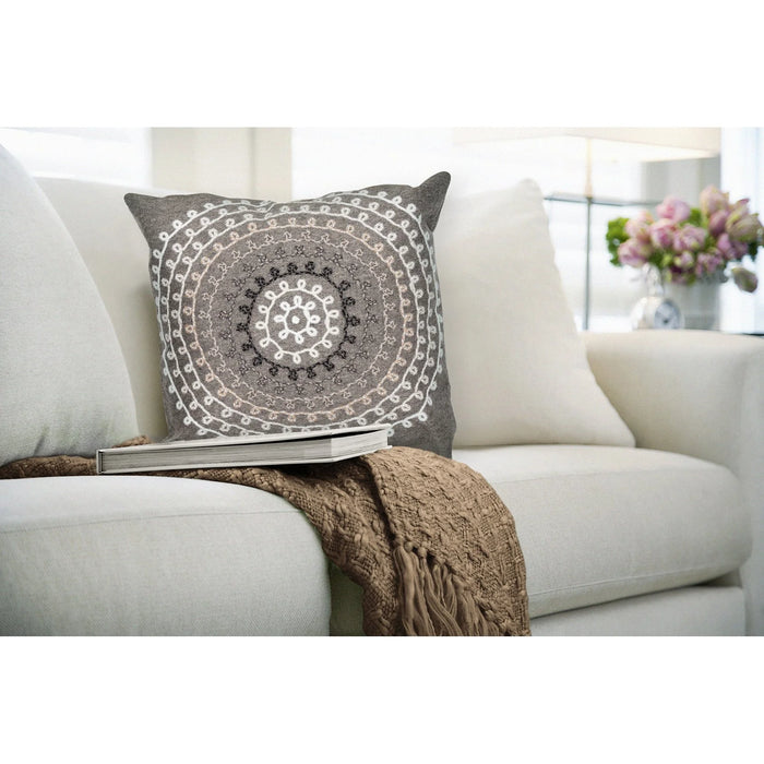 Liora Manne Ombre Thread Grey Pillow, Closeout