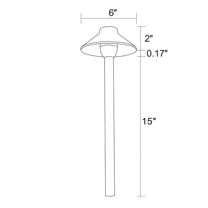 RPL8901 x12 Package Outdoor Garden Pathway Light | Low Voltage Brass Path Light