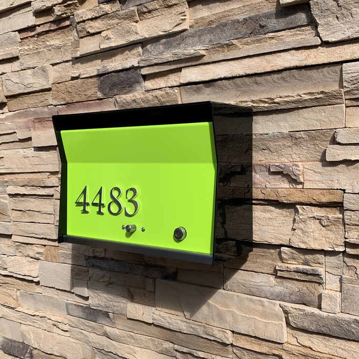 RetroBox Locking Wall Mount Mailbox in TEXTURED MATT BLACK