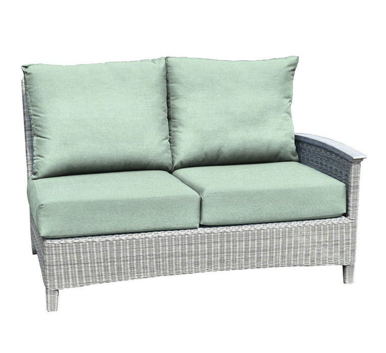 Three Birds Casual Bella Sectional Right Facing Settee Side Facing Armchair
