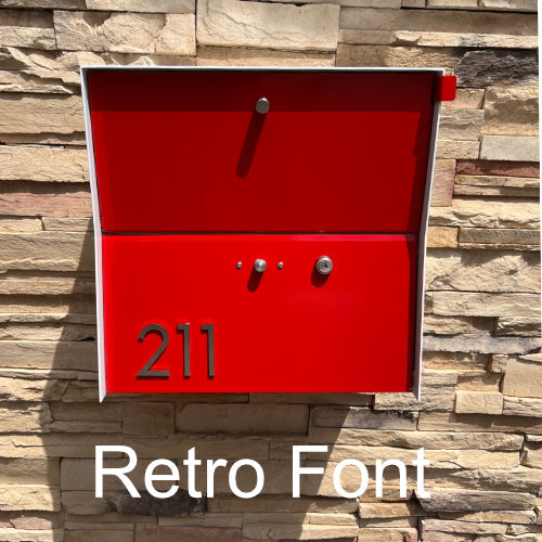 RetroBox Locking Small Package Wall Mounted Mailbox in Textured Matt Black