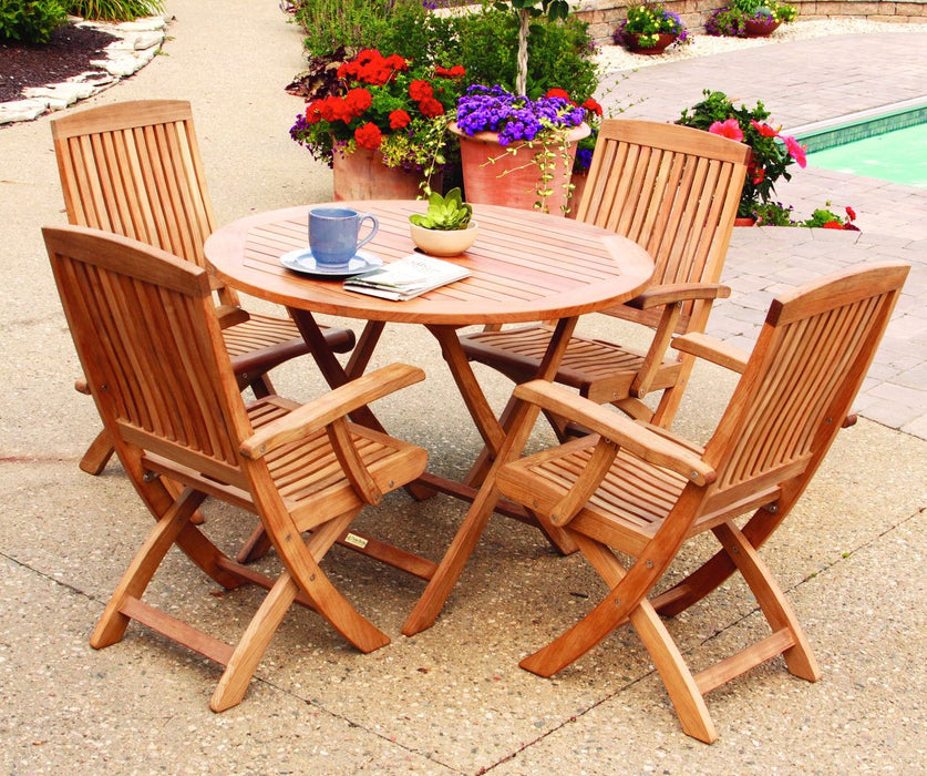 Three Birds Casual Cambridge Round Folding Cafe Table 40"