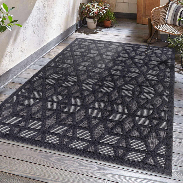 Nuri Black Outdoor Rug