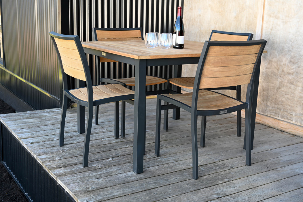 Three Birds Casual SoHo Square Dining Table 42" w/ 4 Dining Chair Set