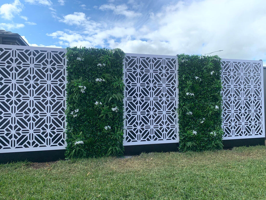 Luxury Snowy White Artificial Vertical Garden 40" x 40" 11SQ FT Commercial Grade UV Resistant