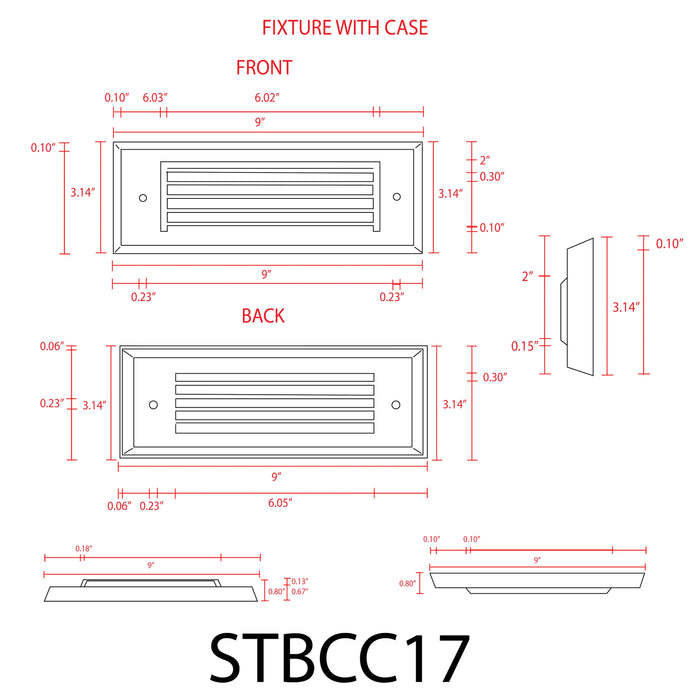 STBCC17 Cast Brass 1W-4W 3CCT Adjustable LED Outdoor Step Light Low Voltage Lighting