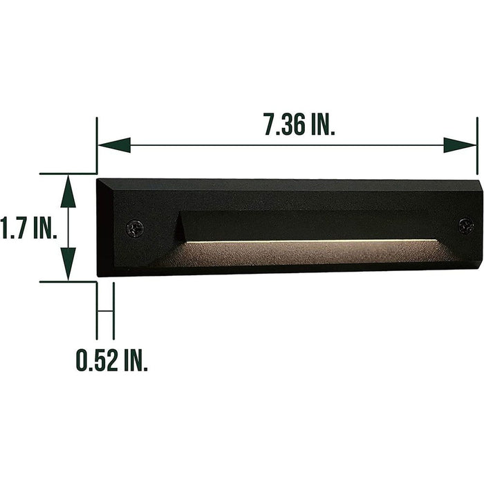 STLA06 2x/6x/12x Package 2W Slim Black Low Voltage 2700K/3000K Warm White Integrated LED Outdoor Step Lights Package, 12V LED Deck Lights Landscape Lights