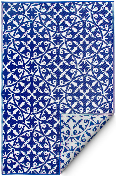 San Juan - Dark Blue Outdoor Rug for Patio FINAL SALE