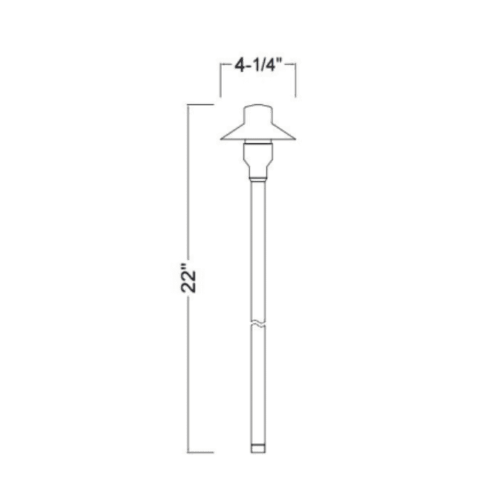 BPLP09 Tulay SH 18" Black Brass Path Light Low Voltage Outdoor Lighting