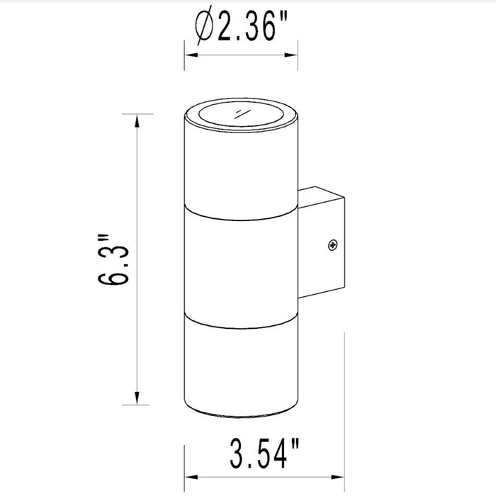 SCSP02 Stelvio Sconce White Finish Up/Down Light Low Voltage Outdoor Lighting