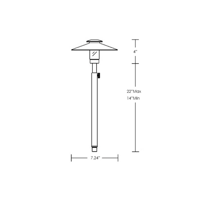BPLP06 Stelvio Black Brass Adjustable Path Light Low Voltage Outdoor Lighting