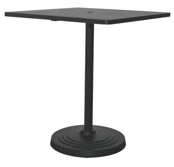 Hanamint Carlisle 36" Square Pedestal Bar Table