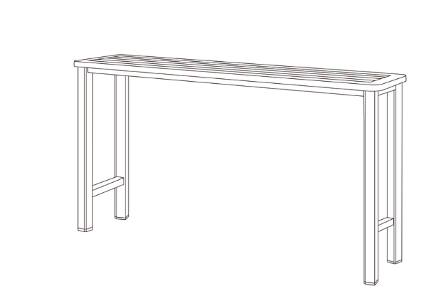 Hanamint Dominion 16" x 70" Rectangle Counter Console Table