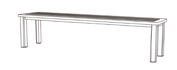Hanamint Dominion 16" x 70" Bench