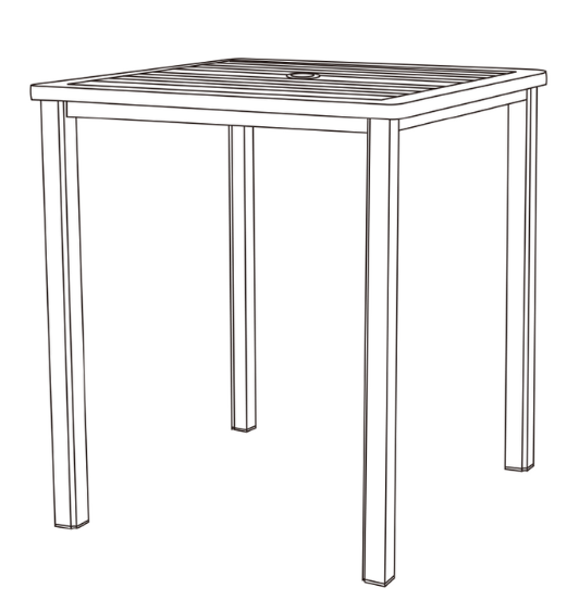 Hanamint Dominion 36" Square Bar Height Table
