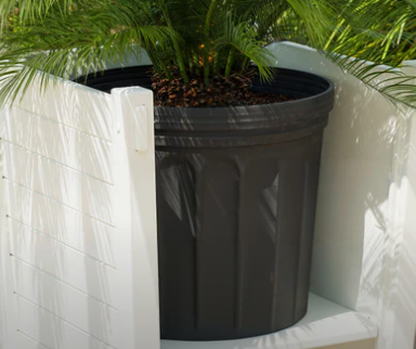 tapered square planter pot POLYWOOD Nautical Large Tapered Square Planter Box in Black