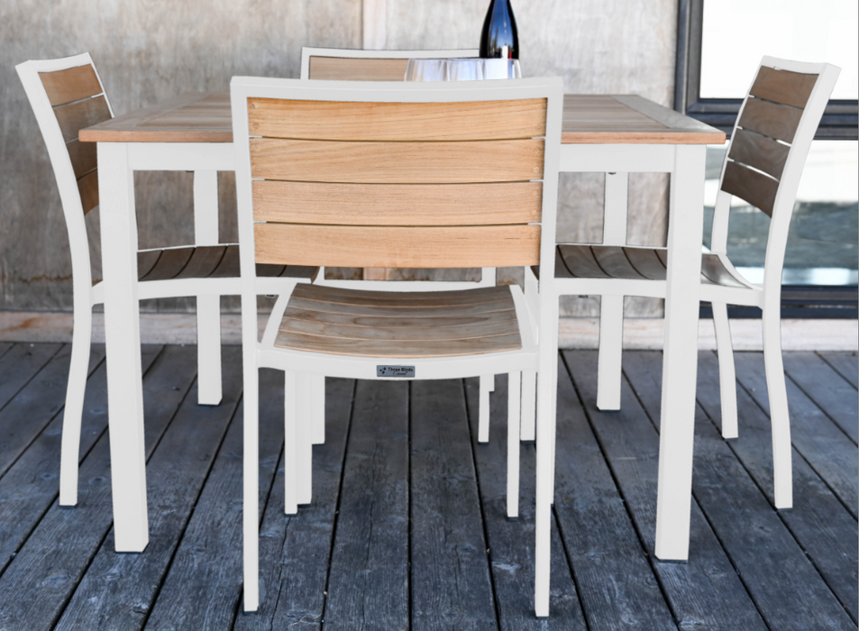 Three Birds Casual SoHo Square Dining Table 42" w/ 4 Dining Chair Set