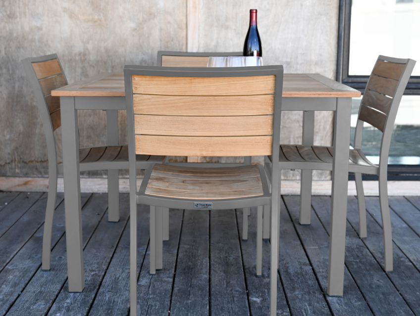 Three Birds Casual SoHo Square Dining Table 42" w/ 4 Dining Chair Set