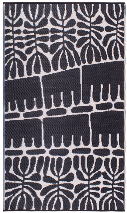 Serowe - Black & White Outdoor Rug for Patio
