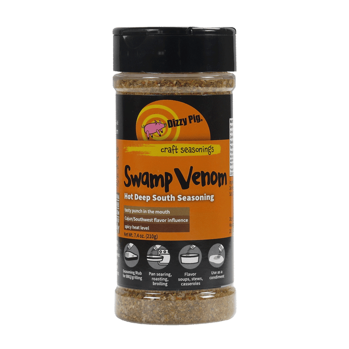 Swamp Venom Hot Deep South Rub (8oz Shaker)